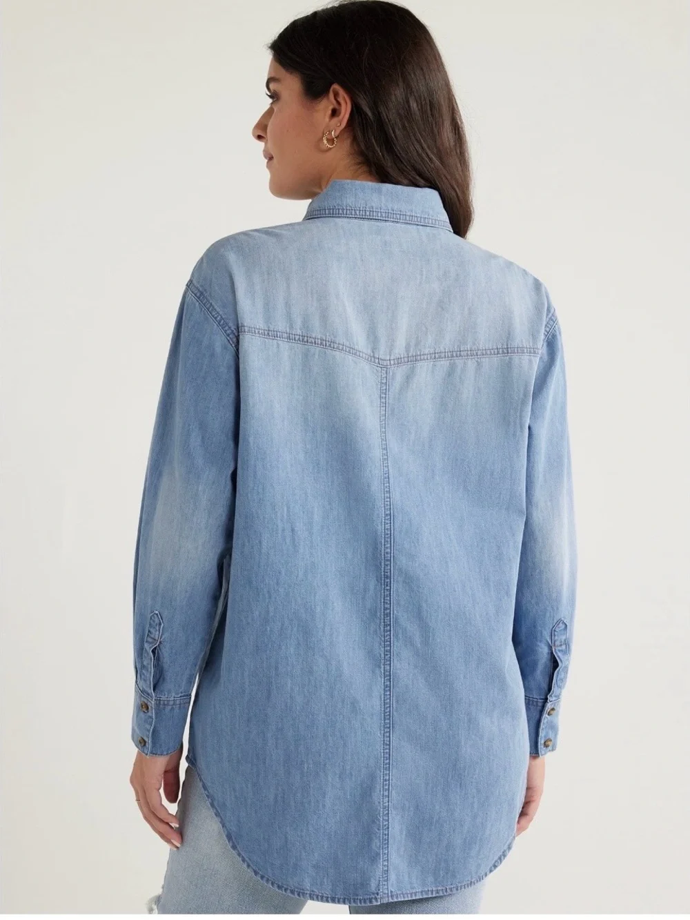 Sofia by Sofia Vergara XXXL (22) Oversized Boyfriend Long Sleeve Shirt NWT - Picture 5 of 9